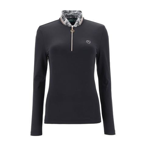 W Allout LS Polo Schwarz