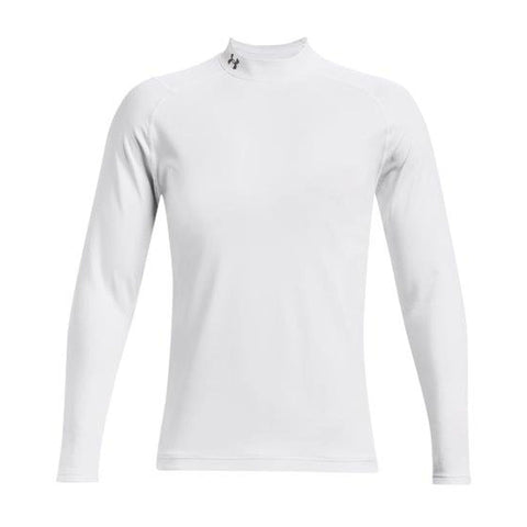 M Polo Mock Langarm Weiß
