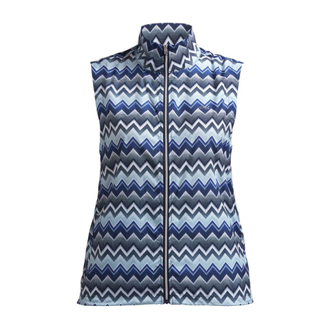 Pocket Wind Vest Zigzag Blue