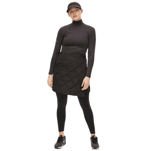 Evelyn Quilt Golf Rock Schwarz Damen