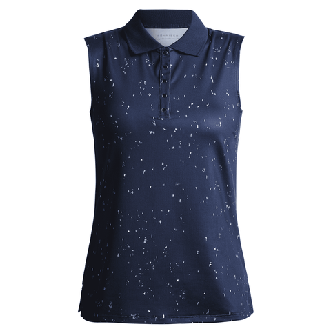 Direction Golf Polo Ärmellos Navyblau/Micro Spot D