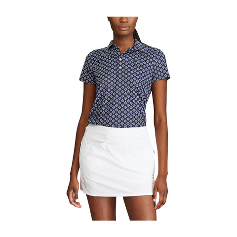 W Printed Airflow SS Polo Navy