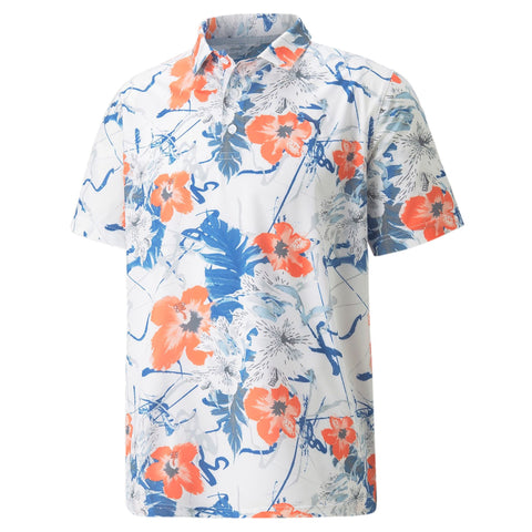 M Polo Nassau Bright Weiß/Hot Coral