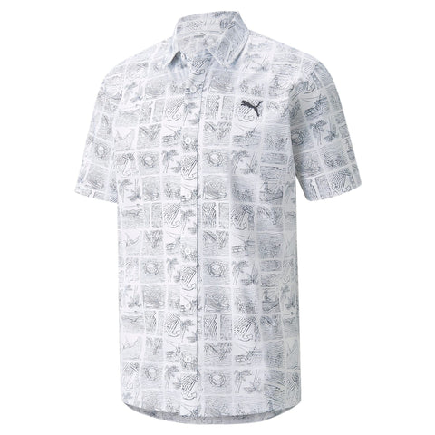 M Polo Shipwrecked Button Down Bright Weiß/Navy Bl