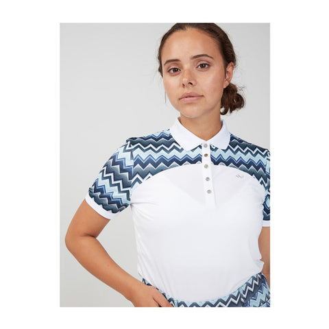 Element Block Polo Zigzag Blue