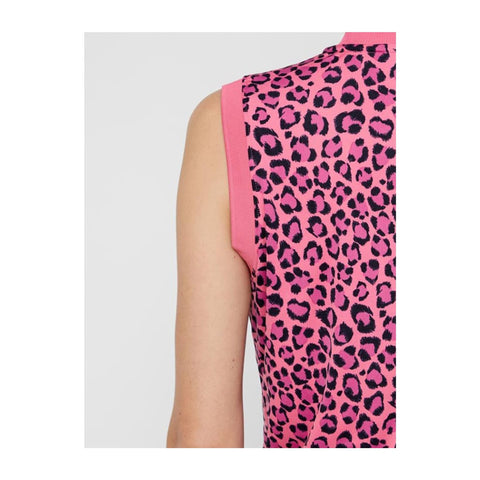 W Audrey-TX Jersey SL Polo Pink Leopard