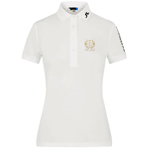 Women's Polo Weiß mit Logo "THE LOGE"