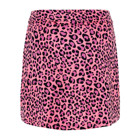 W Thea TX Jersey Skirt Pink Leopard