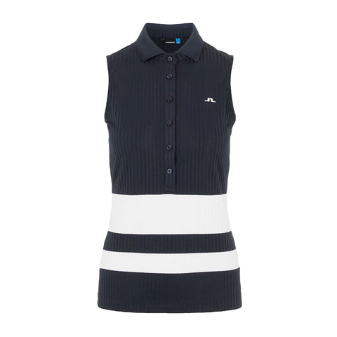 W Nora-Rib Jersey Polo Jl Navy