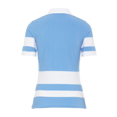 W Natasha-Rib Jersey Polo Lake Blue