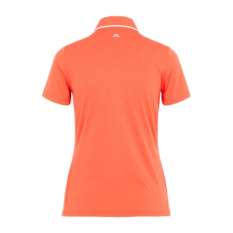 W Flor-Ultra Light Jersey Polo Tomato Red