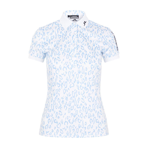 W Tour Tech Print SS Polo Animal Blue White