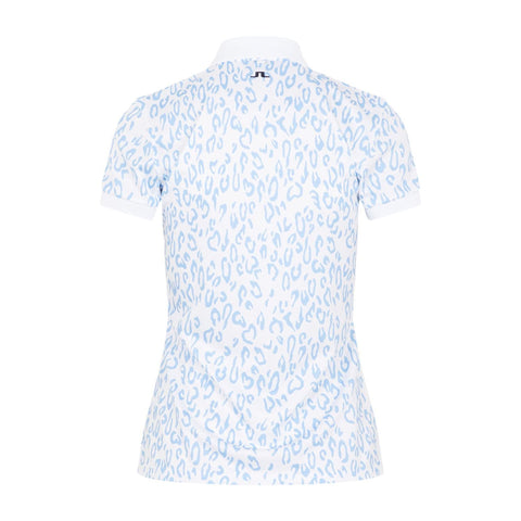 W Tour Tech Print SS Polo Animal Blue White