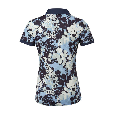 W Enya Printed SS Polo Atlanta Blue/White