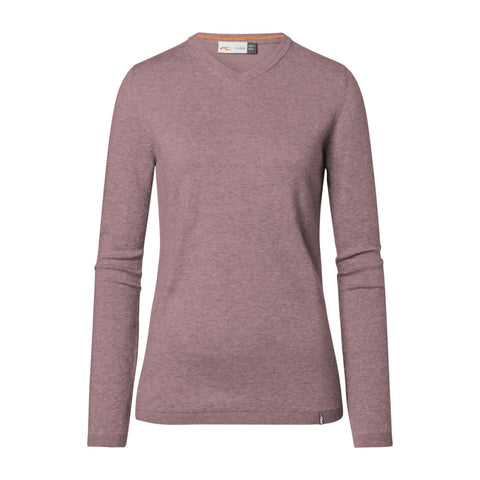 Pullover V-Ausschnitt W Kicki Pink Reef Melange