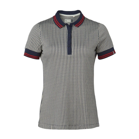 W Ella Structure SS Polo Atlanta Blue/Buttercr
