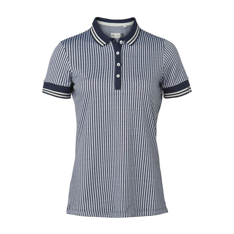 W Ella Structure SS Polo Atlanta Blue/White