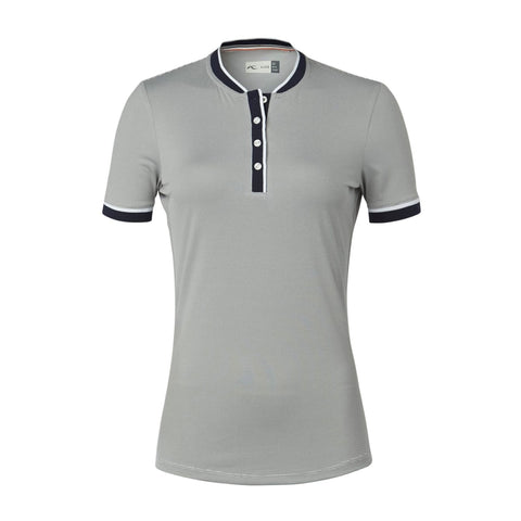 W Elena Stripe SS Polo Atlanta Blue/White