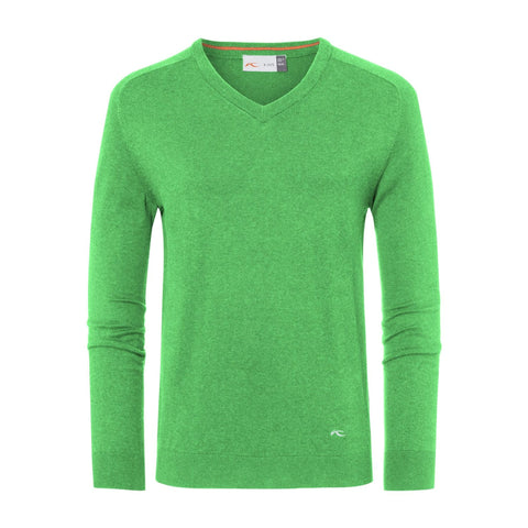 Pullover V-Ausschnitt Kirk M Spring Grün Melange