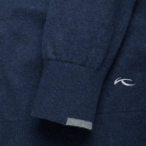 M Pullover V-Ausschnitt Kirk Atlanta Blau Meliert