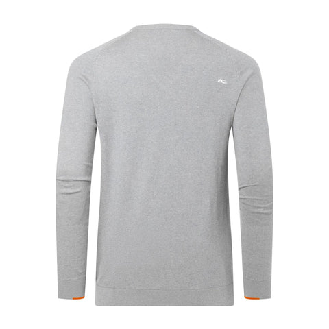 Pullover V-Neck Kirk Silbergrau/Melange