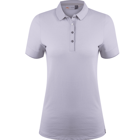 W Ella Structure Polo SS Alloy/Weiß