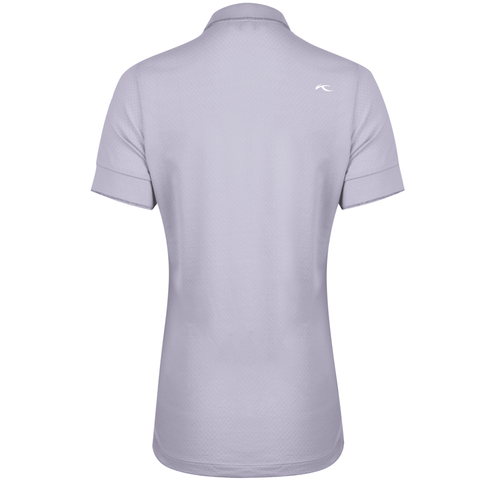 W Ella Structure Polo SS Alloy/Weiß