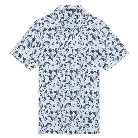 Palm Fronds Tech Piqué Slim Fit Golf Polo Herren S