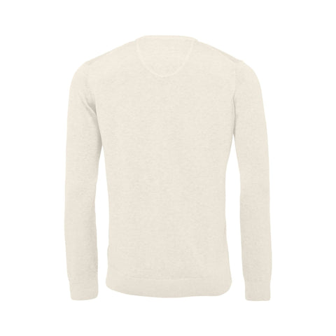V-Neck Superfine Golf Pullover Herren Offwhite