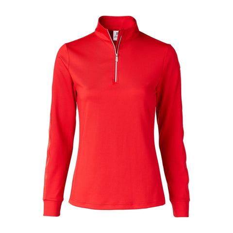 Anna LS Half Neck Polo Cardinal Red