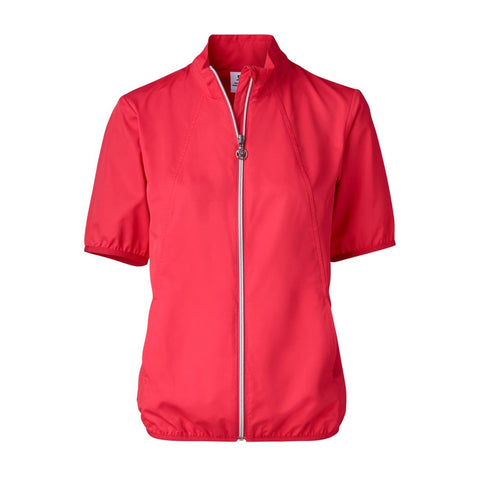Mia Damen Windjacke Shortsleeve Rot