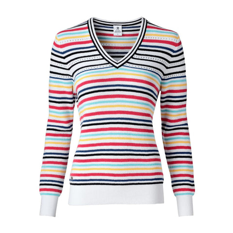 W Mathilde Pullover V-Neck Weiß