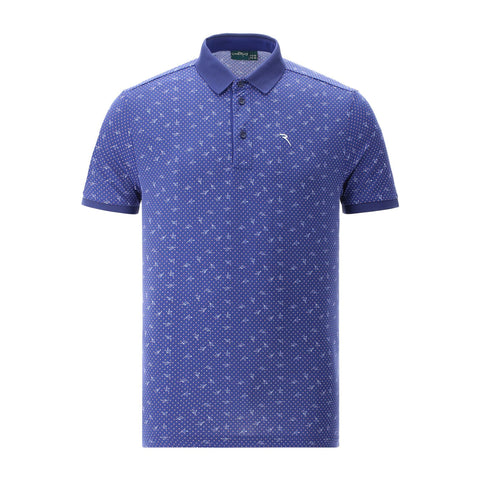 M Asier SS Polo Blau (Kleines Muster)