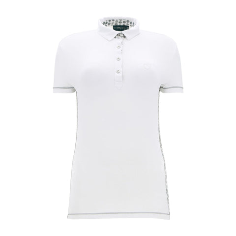 W Aibo SS Polo Weiß/Grün gemustert