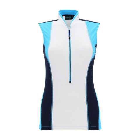 W Albizia SL Polo Weiß/Hellblau