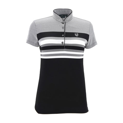 W Annetta SS Polo Weiß/Schwarz