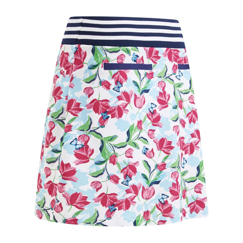 Skort Brushstroke Print W Brilliant Weiß