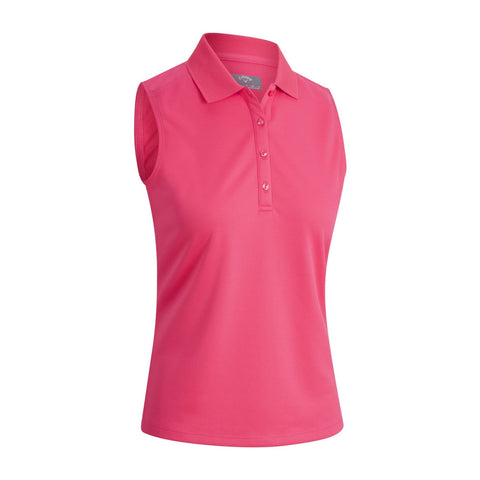 W Knit SL Polo Raspberry Sorbet