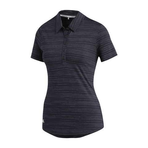 W Microdot SS Polo Black/White