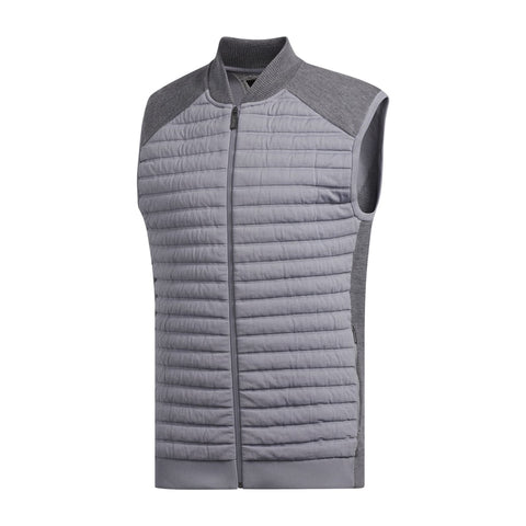 Gilet Adipure Quilted Hybrid Knit Grau
