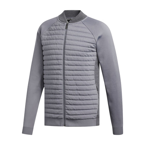 Jacke Adipure Quilted Hybrid Knit Grau
