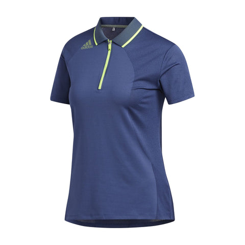 W Aeroready Engineered SS Polo Tech Indigo