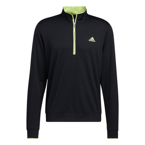 M Quarter Zip Pullover UPF Schwarz/Pulse Lime