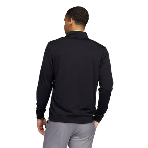 M Quarter Zip Pullover UPF Schwarz/Pulse Lime