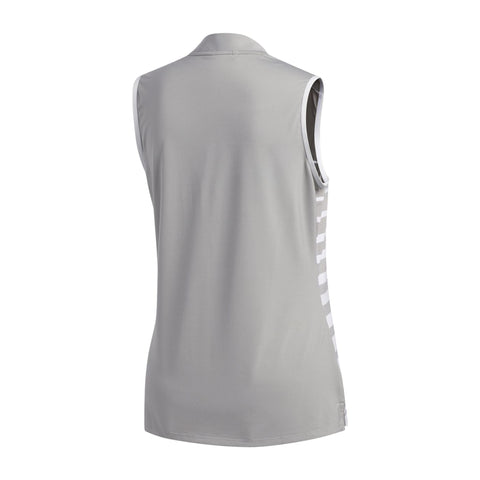 W Engineered Stripe SL Polo White/Grey