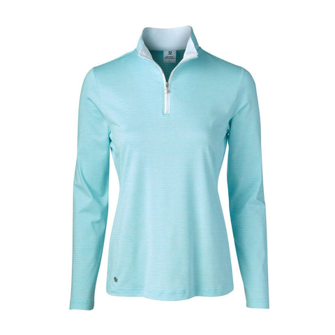 Beata Damen Langarm Polo Hellblau