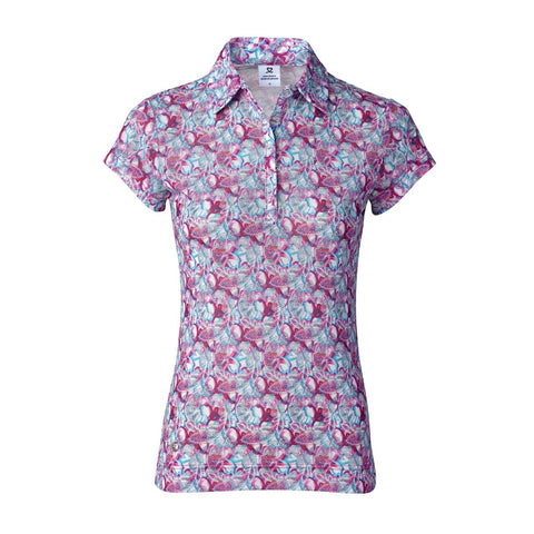 Paisley Mesh Damen Polo Hellblau
