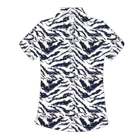 QuickDry Lens Printed Mesh Polo