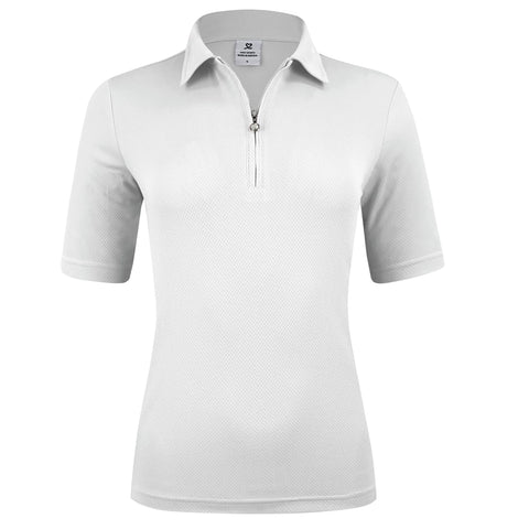 Macy Golf Polo Weiß Langarm XS