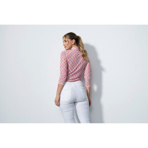 Digne Mesh 3/4 Sleeves Polo Shirt